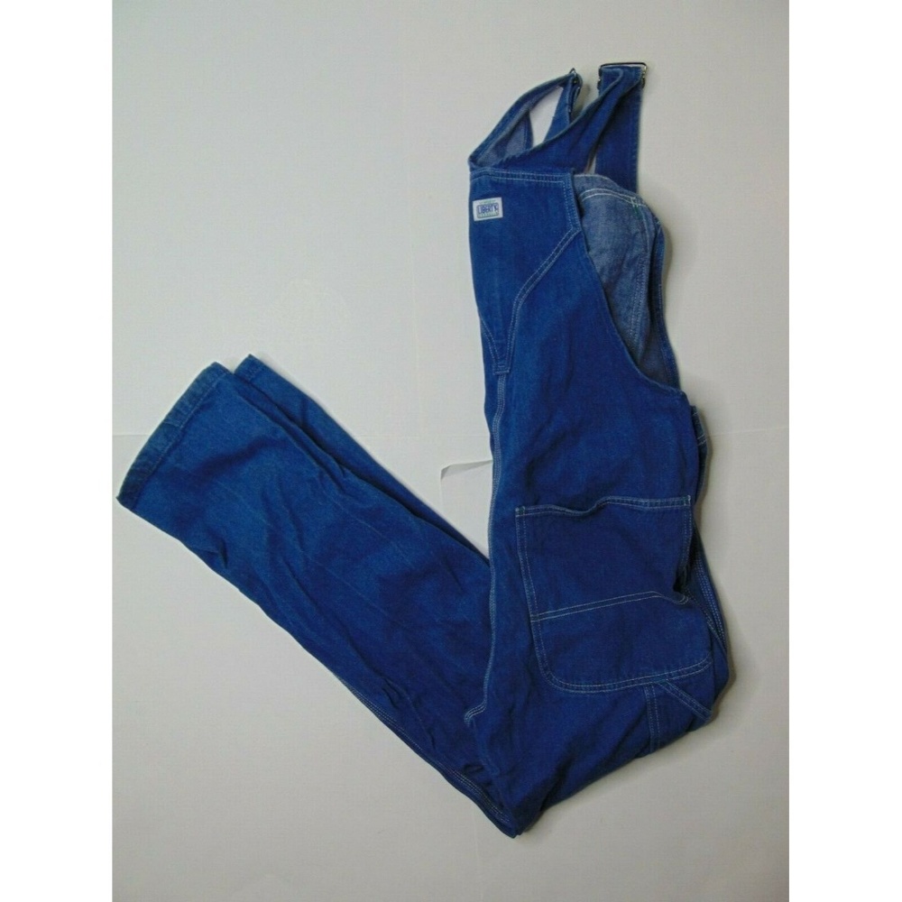 Vintage Liberty 32 X 30 Blue Jean Overalls Pants - Picture 1 of 6
